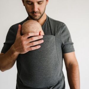 LALABU Men's Short Sleeve Dad Shirt Grey Gray Extra Large XL